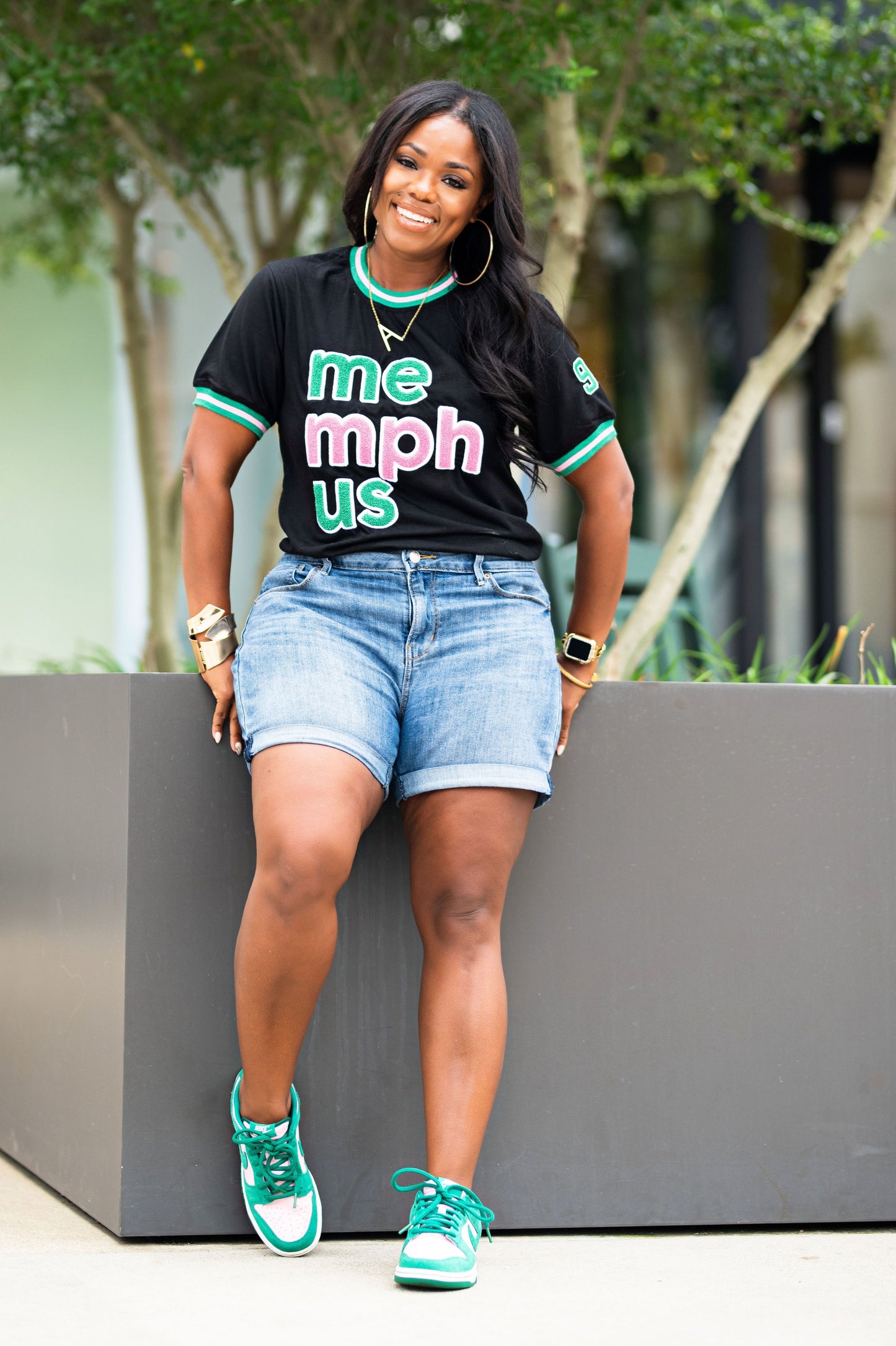 Classic MemphUS Tee | Black with Pink and Green