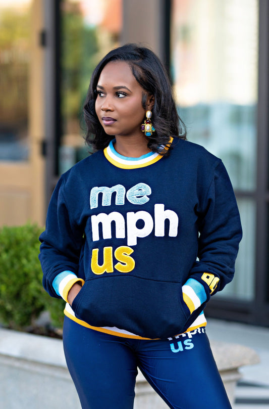 Classic MemphUS Crewneck Sweater | The Home Team | Navy